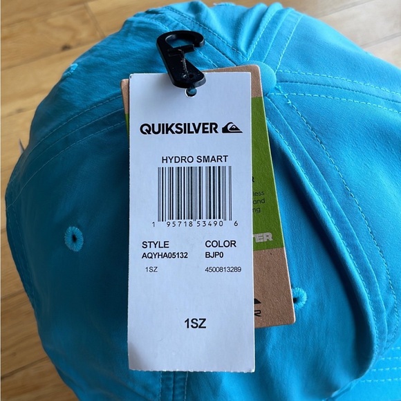 NWT Quiksilver Mens OSFM Hydro Smart Eco NetPlus Strapless Athletic Baseball Hat - Picture 5 of 12